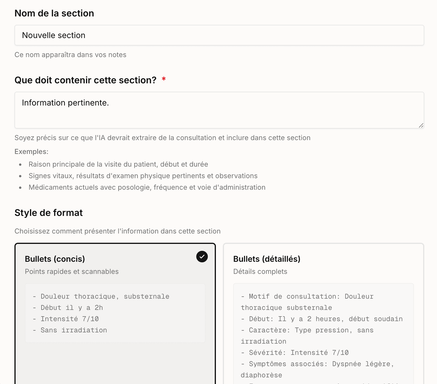 Vos modèles